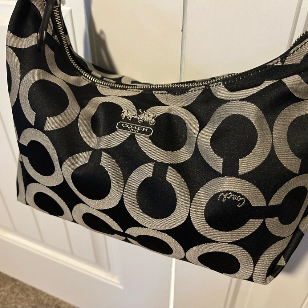 Authentic Coach Black and Gray Women's Bag